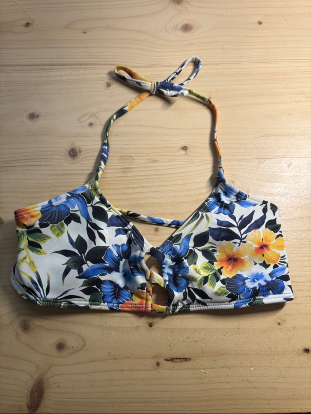 Midori Floral Garden Mau Loa Bikini Top - Size M (Medium)